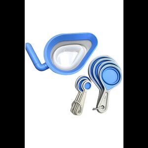 Prepology 9-Pack Silicone Collapsible Measuring Set Blue
